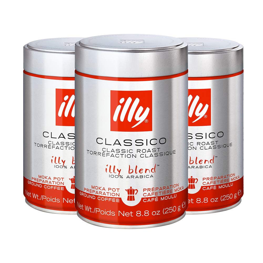 illy 意利 中焙摩卡咖啡粉250g*3