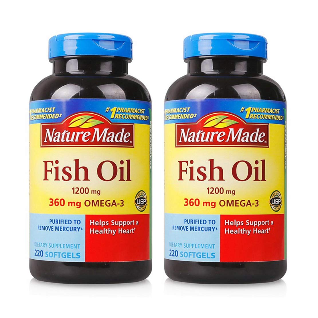 天维美 fish oil 深海鱼油软胶囊 220粒2瓶装