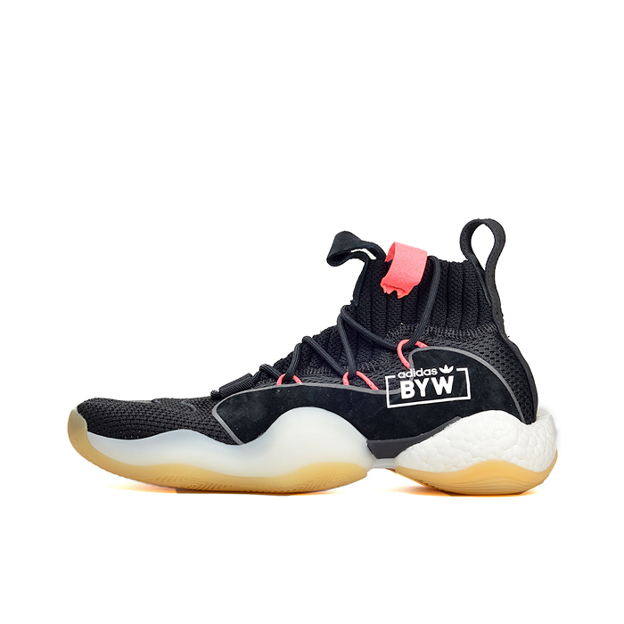 adidas Crazy BYW X Boost 黑白粉生胶