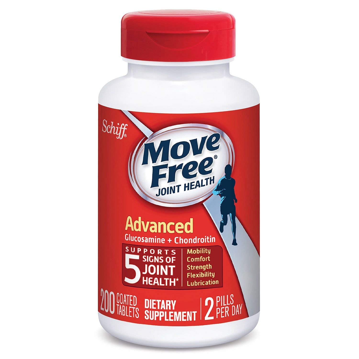 Schiff Move Free 氨糖软骨素 维骨力 红瓶基础版 200粒