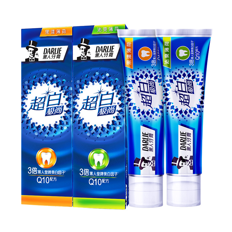 黑人 超白极尚牙膏套装 120g*2支*2件
