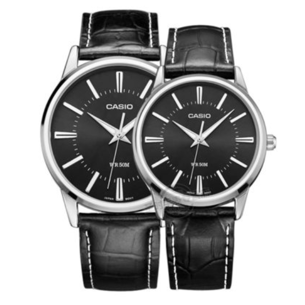 Casio/卡西欧 简约流线大气情侣对表