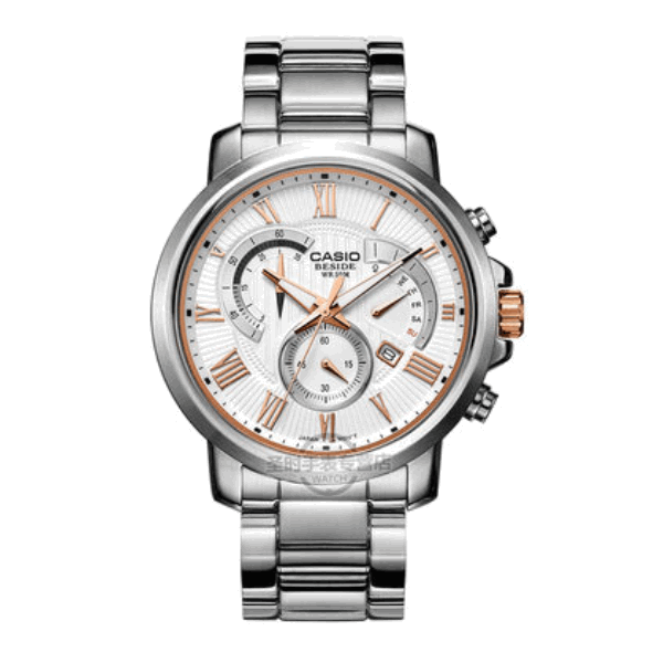 Casio/卡西欧 大众指针系列 时尚皮带绅士三眼男表