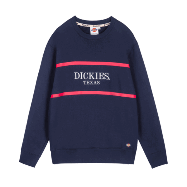 Dickies 男装抓绒字母绣花印花圆领卫衣