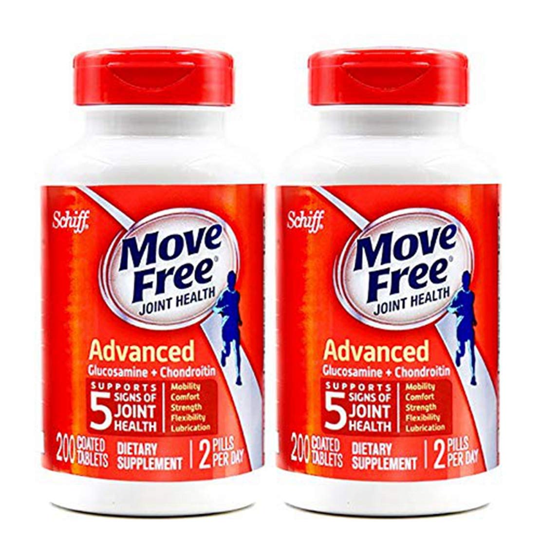 Schiff Movefree  氨糖软骨素 红瓶养护版 200粒*2瓶