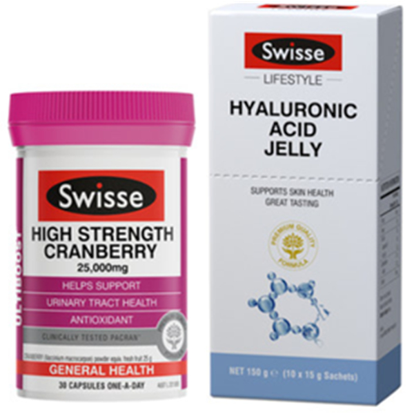swisse蔓越莓胶囊+玻尿酸水光精华啫喱