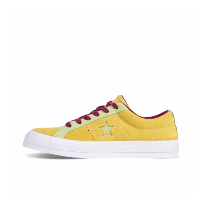 Converse One Star 黄红拼接