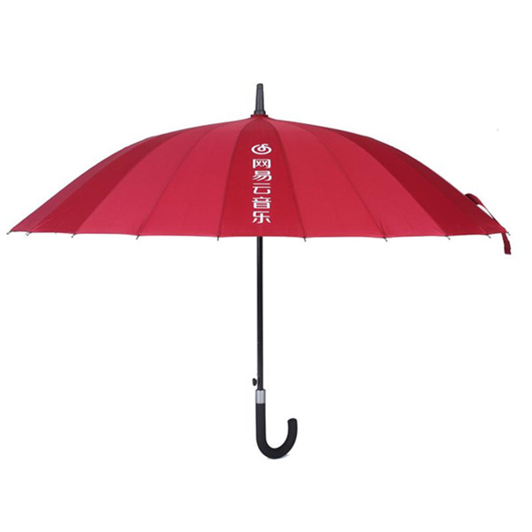 网易云音乐 经典红双人长柄雨伞
