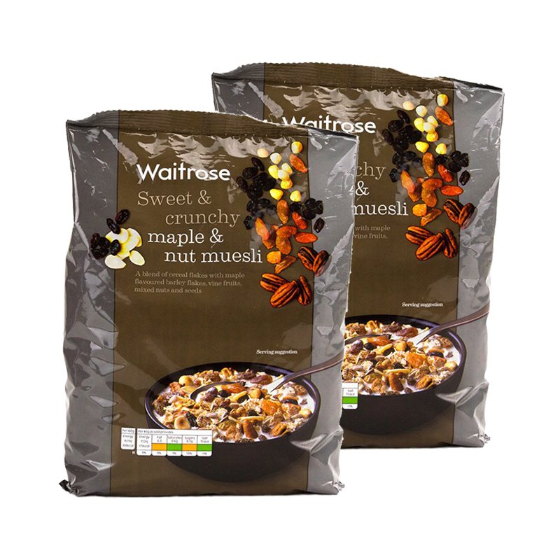 Waitrose 枫糖坚果什锦麦片 1kg*2袋