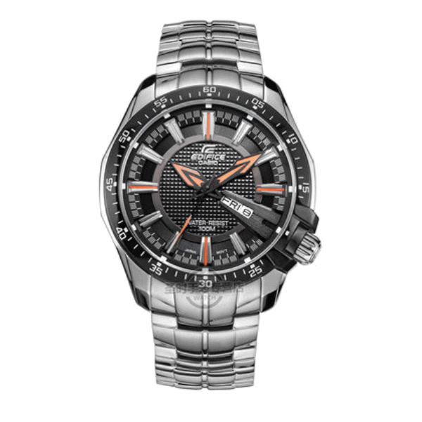 Casio/卡西欧 EDIFICE 数字刻度运动钢带夜光手表