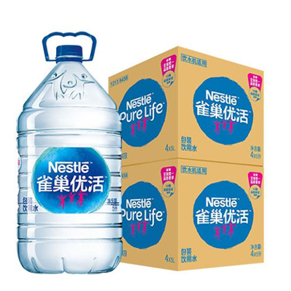 雀巢 优活饮用水 5L*4瓶/箱*2箱