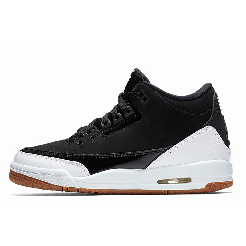 Air Jordan 3 Black White Gum 黑白熊猫