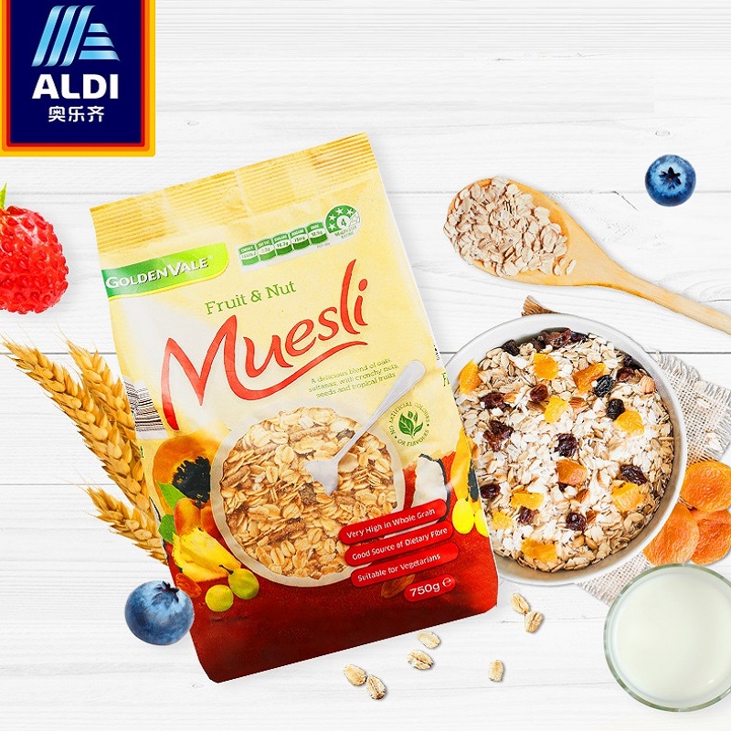 ALDI 奥乐齐 水果坚果燕麦片750g*2袋