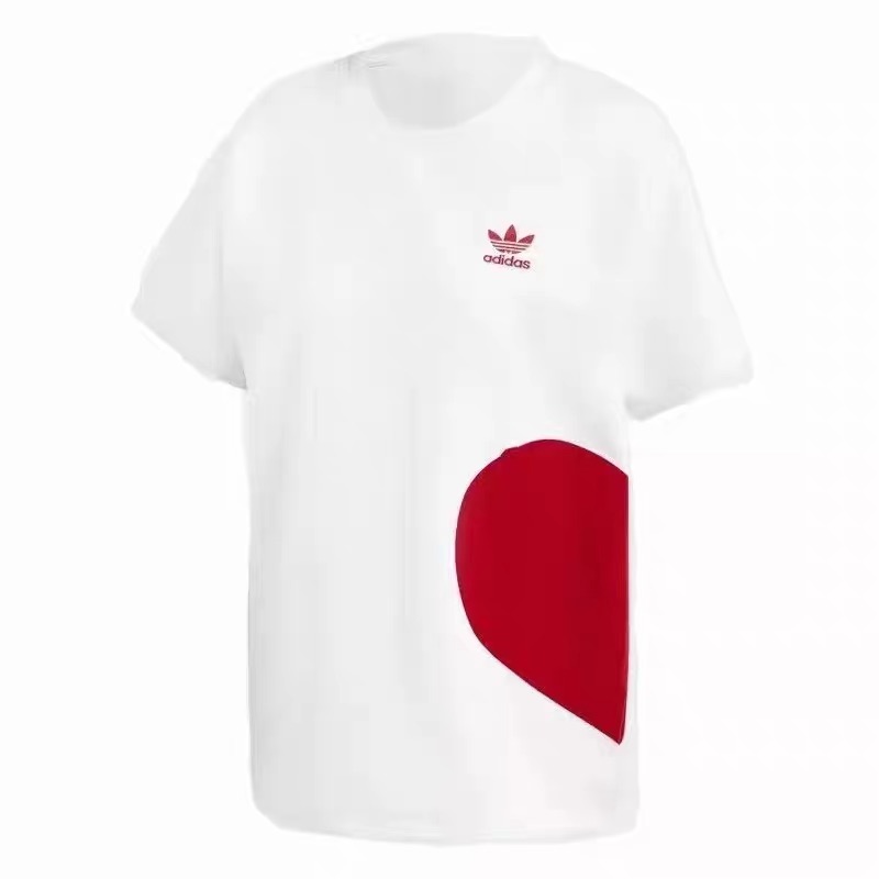 ADIDAS ORIGINAL三叶草情侣爱心短袖