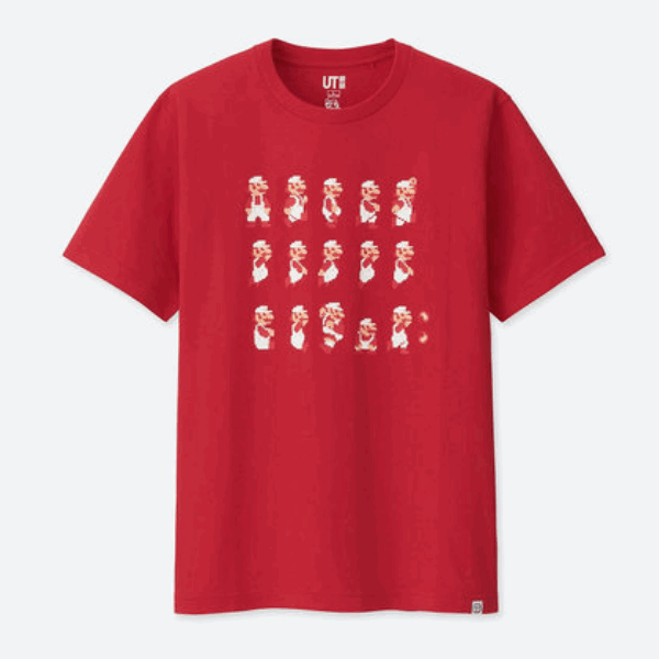 优衣库UNIQLO SUPER MARIO时尚红色印花T恤(短袖)