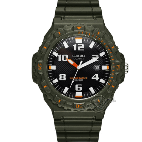 Casio/卡西欧 Analogue 光动能夜光树脂表带手表