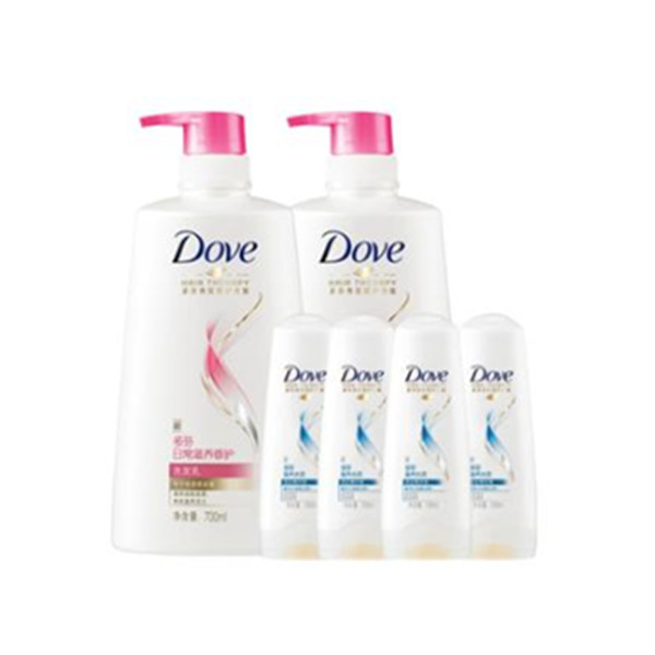 多芬 日常滋养洗发水洗发 700ml×2+100ml×4