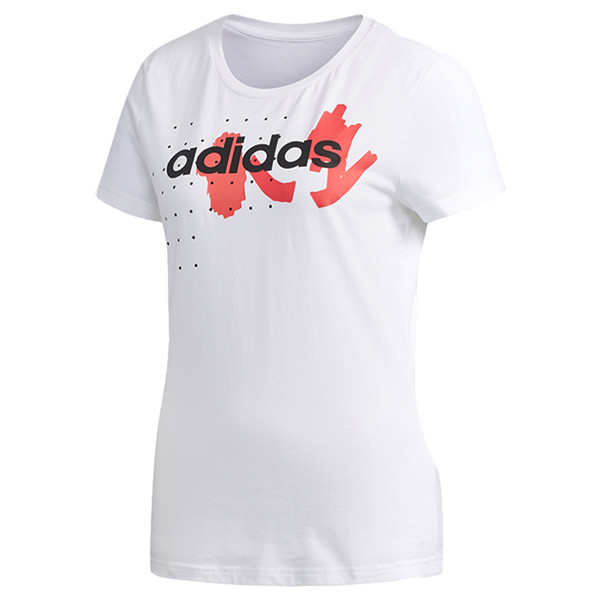 adidas 女圆领休闲T恤