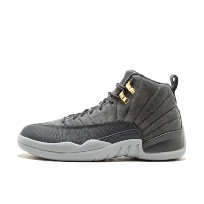 Air Jordan 12 Dark Grey 灰麂皮金扣