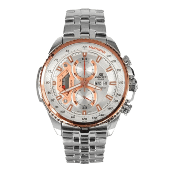 Casio/卡西欧 EDIFICE 三眼赛车运动钢带手表