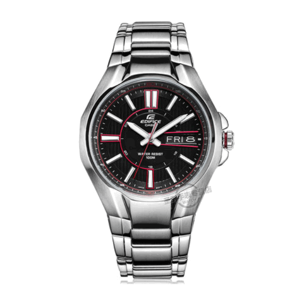 Casio/卡西欧 EDIFICE 经典数字刻度钢带手表