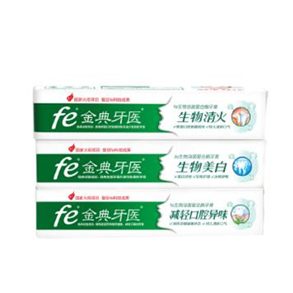 Fe 金典 新款 生物溶菌酶炫白牙膏 100g*3