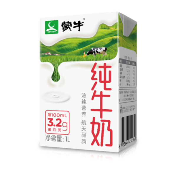 蒙牛 纯牛奶 1L*6 礼盒装
