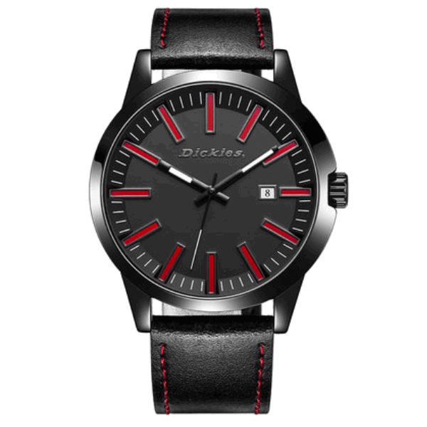 Dickies/帝客 经典款皮革表带运动男表