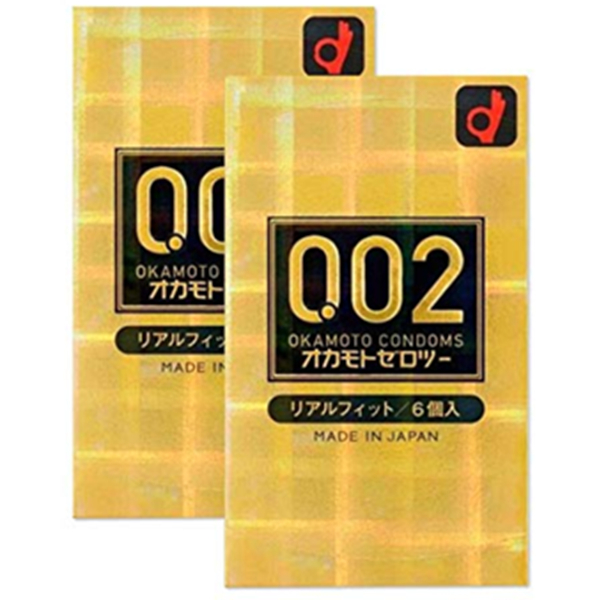 okamoto 冈本0.02黄金版激薄避孕套 6只/盒2盒装