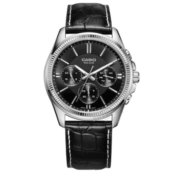 Casio/卡西欧 Analogue 商务简洁内敛三眼指针手表