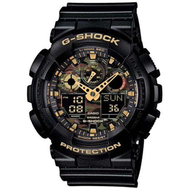 Casio 卡西歐 G-shock GA-100CF-1A9 男士雙顯運(yùn)動(dòng)