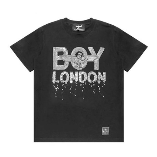 boylondon  亮片圆领短袖T恤打底