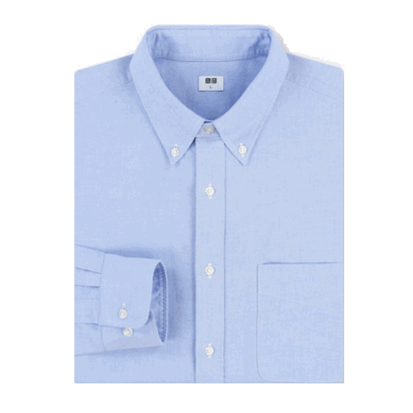 UNIQLO/优衣库 牛津纺衬衫灰色长袖