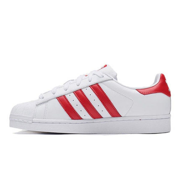 adidas Originals Superstar 亮白/浅猩红