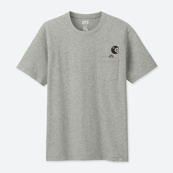 优衣库UNIQLO SUPER MARIO印花灰色T恤(短袖)