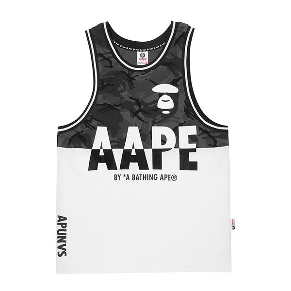 Aape 印花迷彩拼接背心