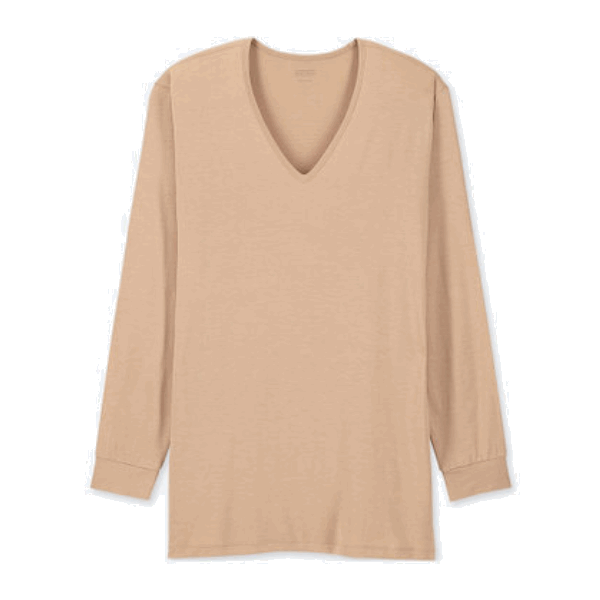 UNIQLO/优衣库 HEATTECH 时尚V领T恤(九分袖)
