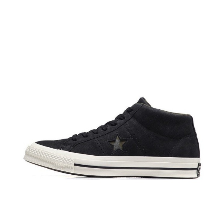 Converse One Star 黑白牛皮革Mid