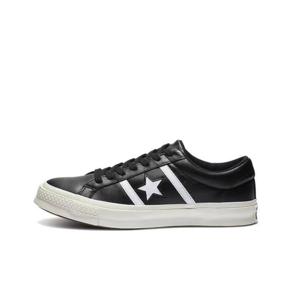 Converse One Star Black/Whie 黑/白皮质