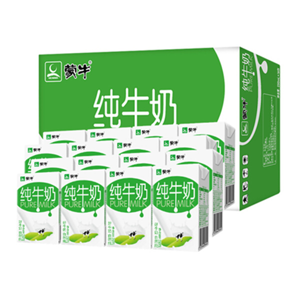 蒙牛 纯牛奶 PURE MILK 250ml*16 礼盒装