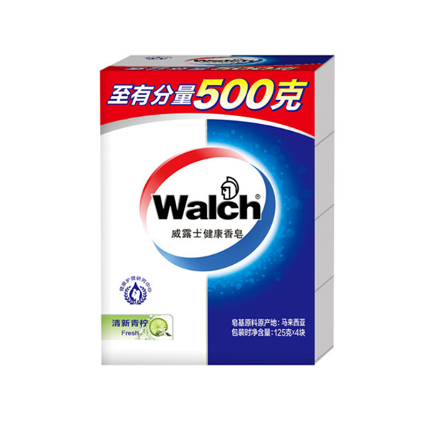 威露士（walch）清新青柠健康香皂125g×4