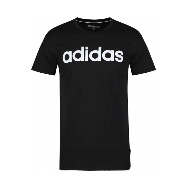 adidas 透气运动黑白T恤 DM4285  黑