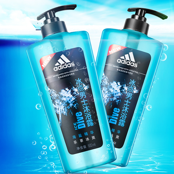 阿迪达斯男士冰点沐浴露600ml*2