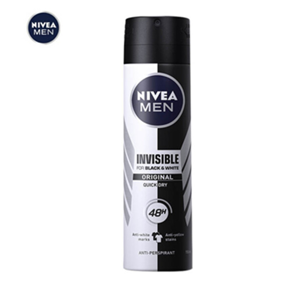妮维雅(NIVEA)男士黑白出众爽身气雾150ml