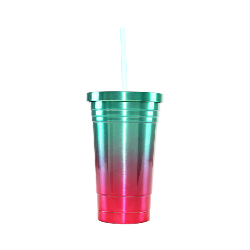 网易严选304不锈钢炫彩随行吸管杯