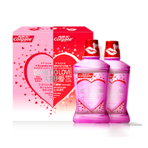 高露洁 大胆爱限量版漱口水套装 500ml×2