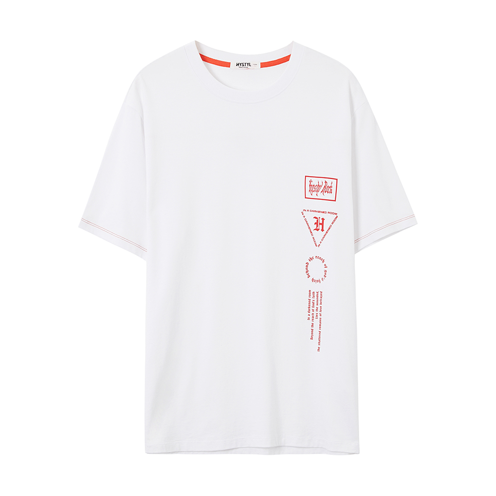 美特斯邦威 印花圆领T恤 707176