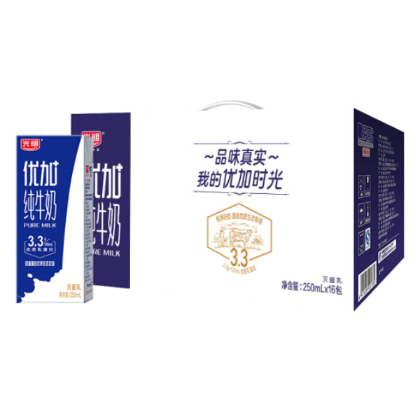 光明 优加纯牛奶250ml*16盒/礼盒装