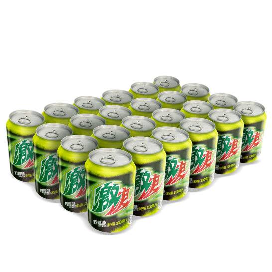 Pepsi 激浪 柠檬味 碳酸饮料 330ml*24罐*2件