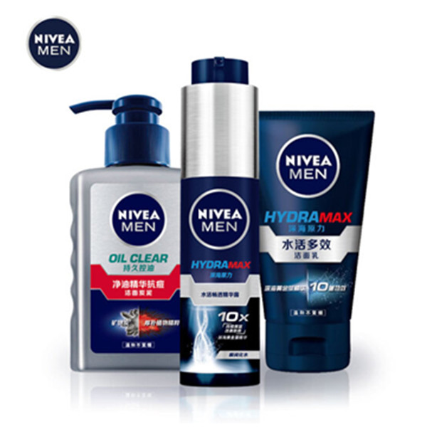 妮维雅(NIVEA)男士控油补水抗痘洁面套装*2